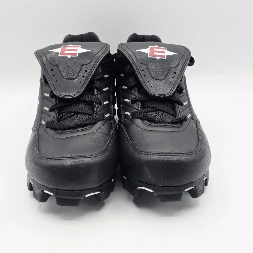 Easton SC-838 Baseball Cleats Mens 9 Molded Studs Black White Low Cut Activewear